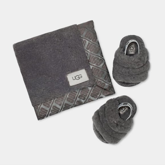 UGG Fluff Yeah Slide And Lovey in Pink , Red and Charcoal - Picture 7 of 13